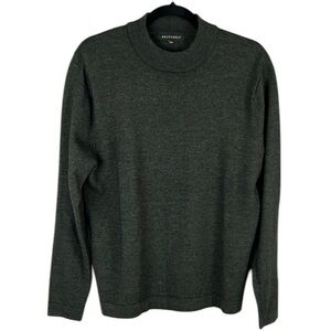 Britches Merino Wool Blend Crew Neck Long Sleeve Knit Sweater Medium Grey